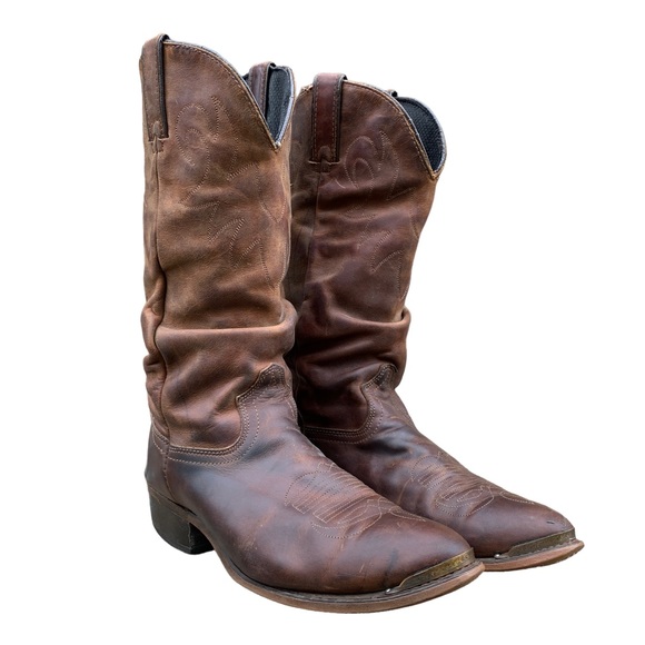 Durango Women’s Distressed Slouch Brown Leather Slouchy Western Boots Size 10 - Picture 14 of 15